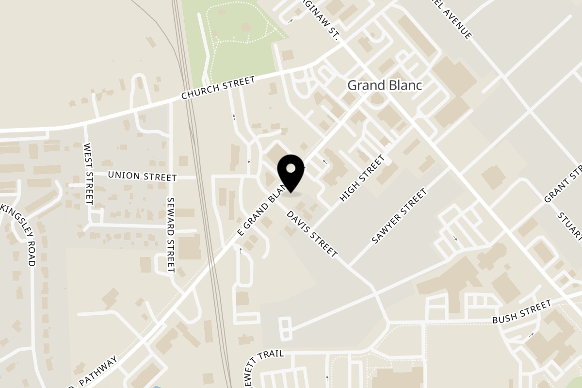 Map showing the location of Italia Gardens Grand Blanc on 231 E. Grand Blanc Rd. in Grand Blanc